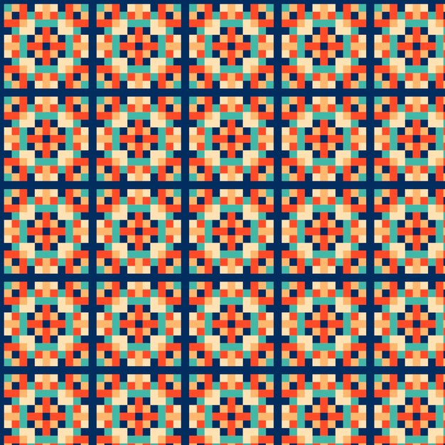 Diseño de patrón de píxeles dibujados a mano