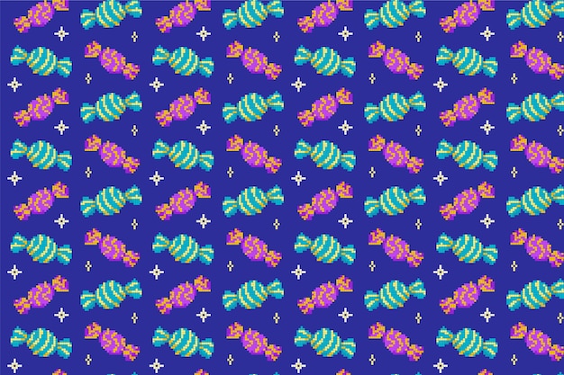 Diseño de patrón de píxeles de diseño plano