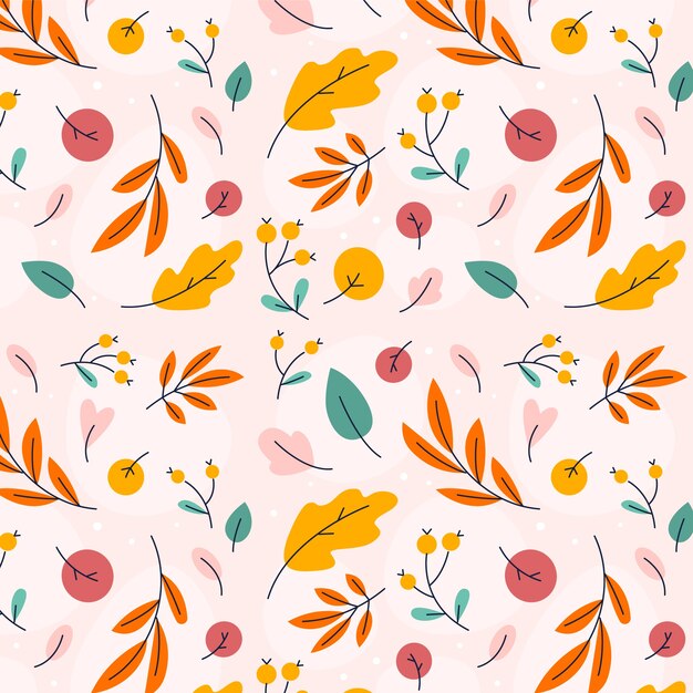 Diseño de patrón plano para la celebración de la temporada de otoño.