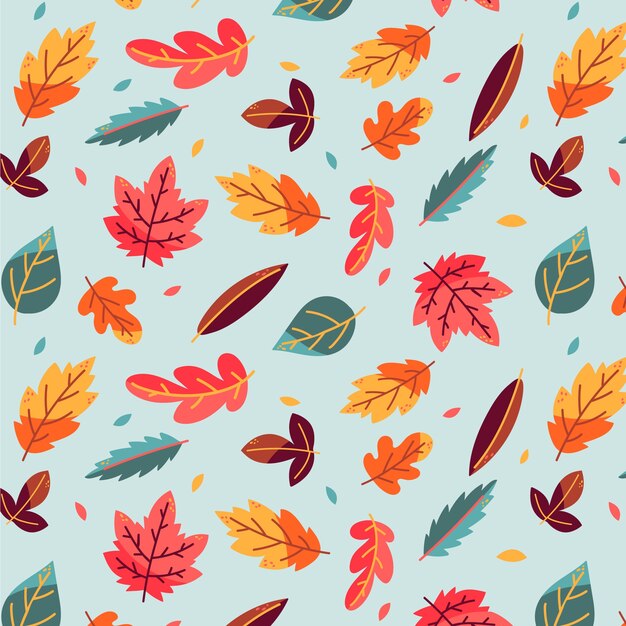 Diseño de patrón plano para la celebración de la temporada de otoño