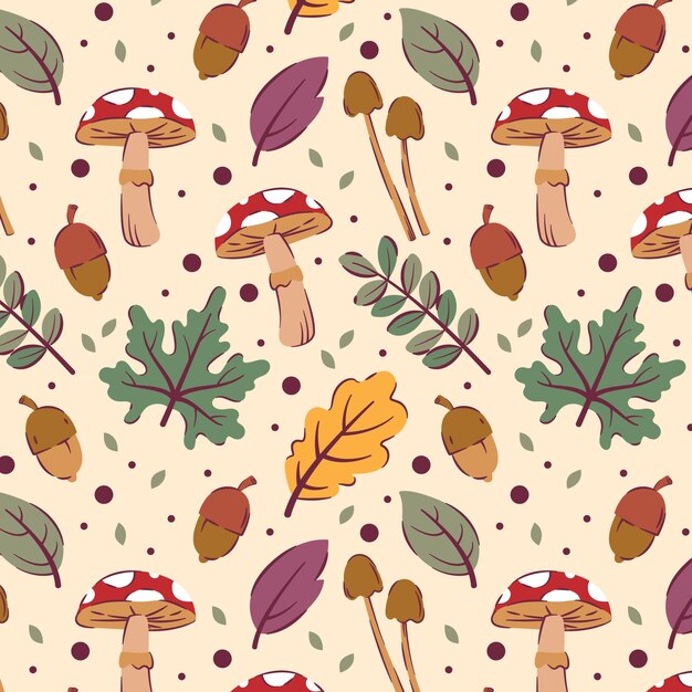 Diseño de patrón plano para la celebración de la temporada de otoño