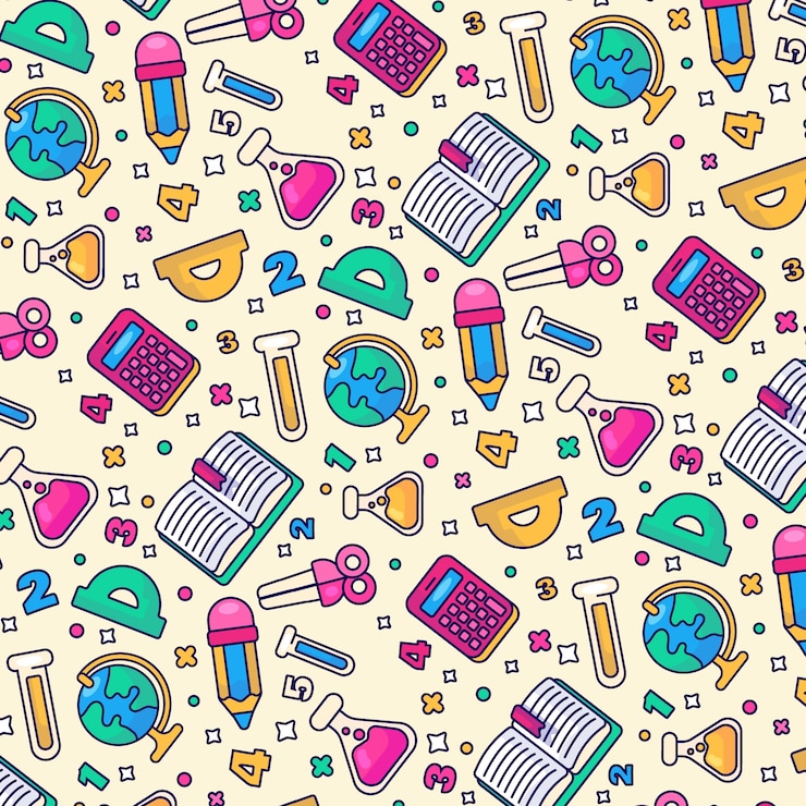 Vector gratuito diseño de patrón plano para el evento de regreso a la escuela