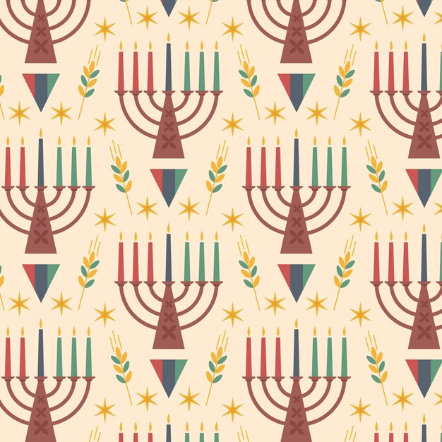 Diseño de patrón plano kwanzaa