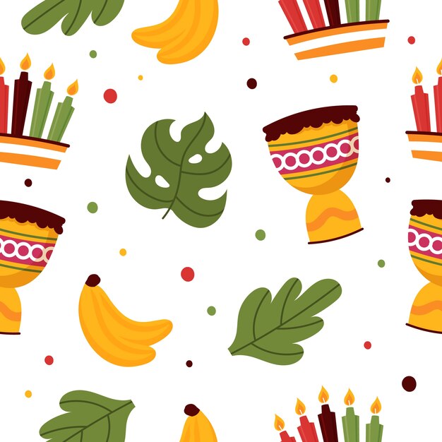 Diseño de patrón plano kwanzaa
