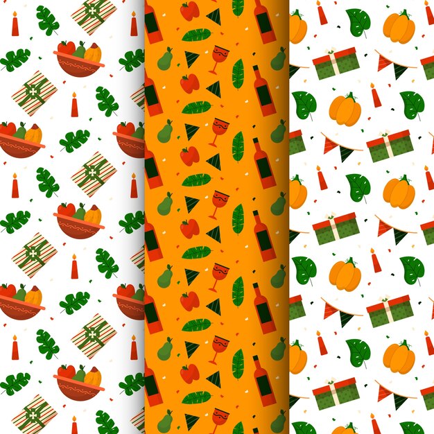 Diseño de patrón plano kwanzaa