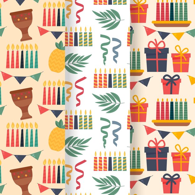 Diseño de patrón plano kwanzaa