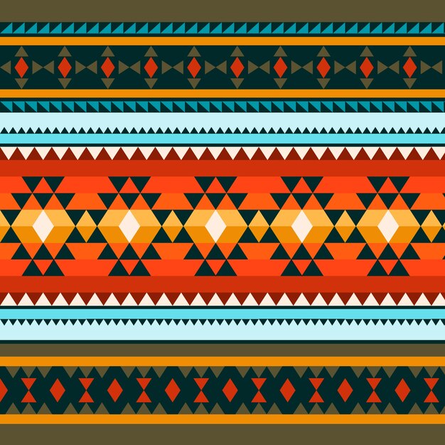 Diseño de patrón plano nativo americano
