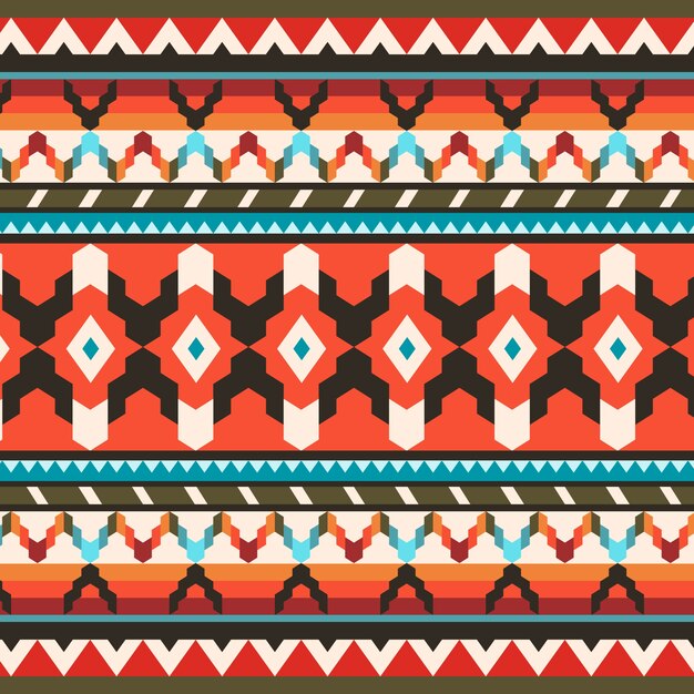 Diseño de patrón plano nativo americano