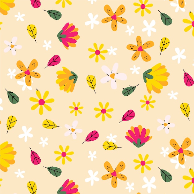 Diseño de patrón plano para la temporada de primavera.