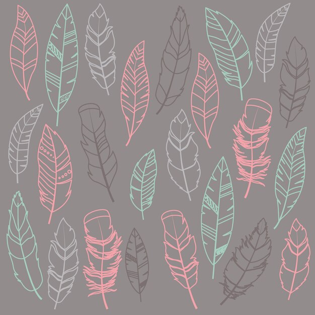 Diseño de patrón de plumas