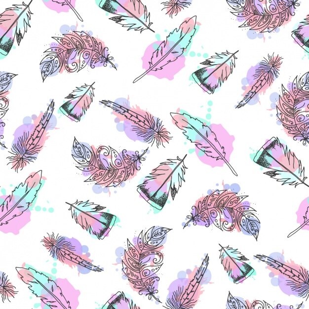 Diseño de patrón de plumas