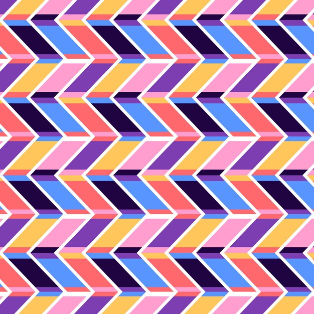 Diseño de patrón de rayas de diseño plano
