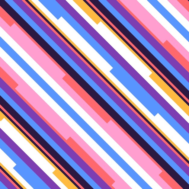 Diseño de patrón de rayas de diseño plano
