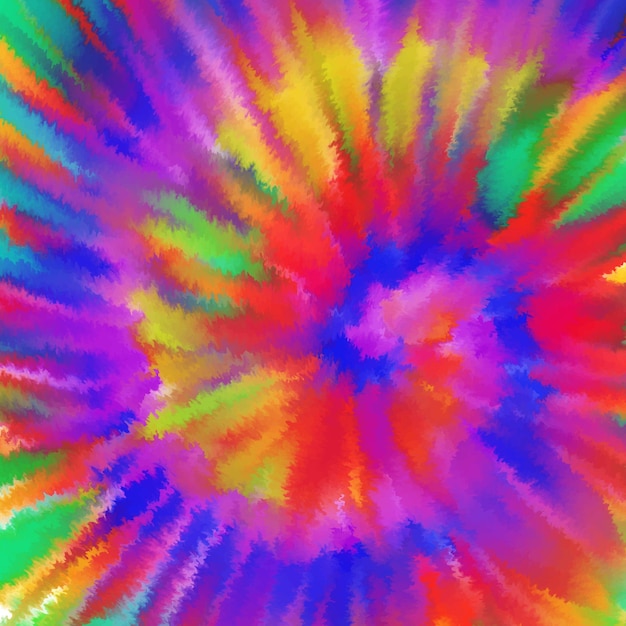 Diseño de patrón de remolino de tinte de corbata psicodélico de colores brillantes