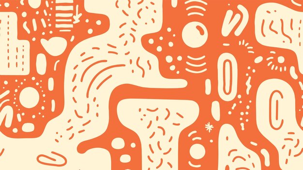 diseño de patrón retro naranja