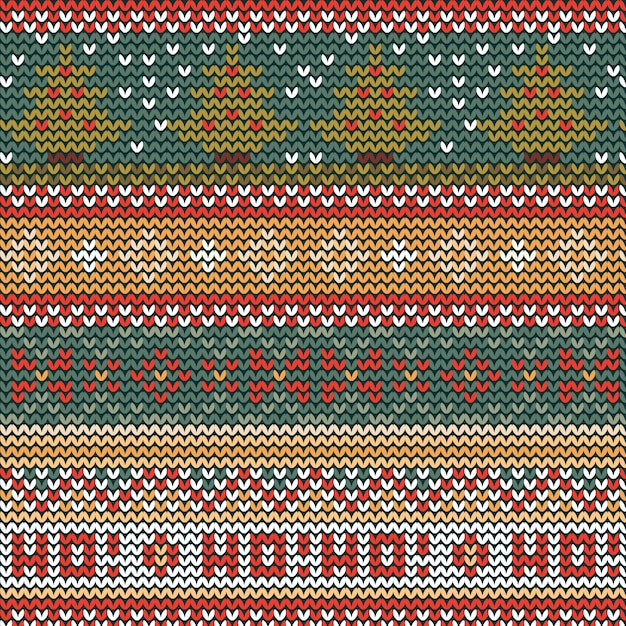 Vector gratuito diseño de patrón de suéter plano y feo para la temporada navideña.
