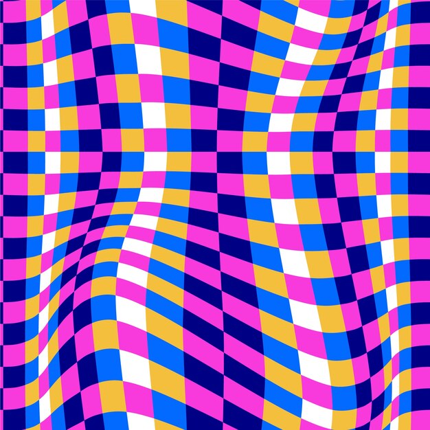 Diseño de patrón de tablero de ajedrez de diseño plano