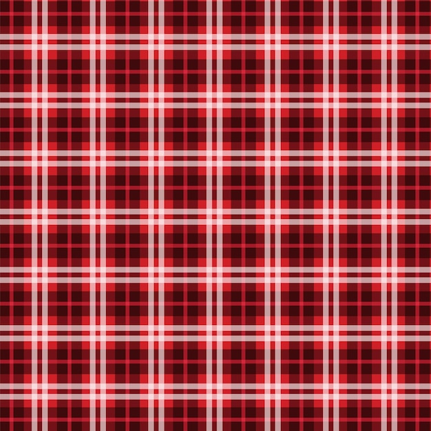 Diseño de patrón de tartán rojo y blanco