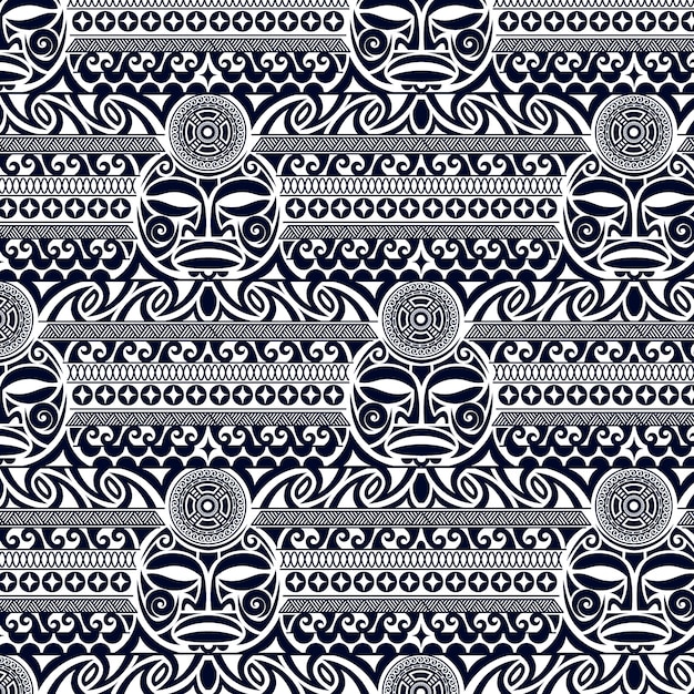 Diseño de patrón de tatuaje maorí de diseño plano