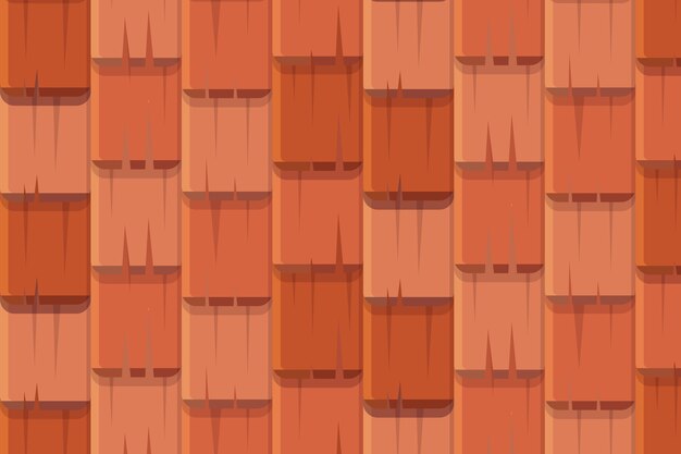 Diseño de patrón de teja de techo de diseño plano
