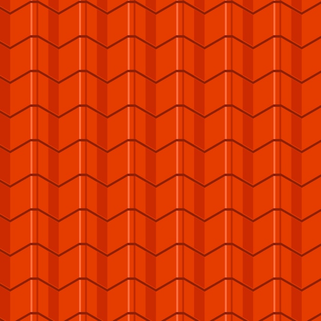 Diseño de patrón de teja de techo de diseño plano