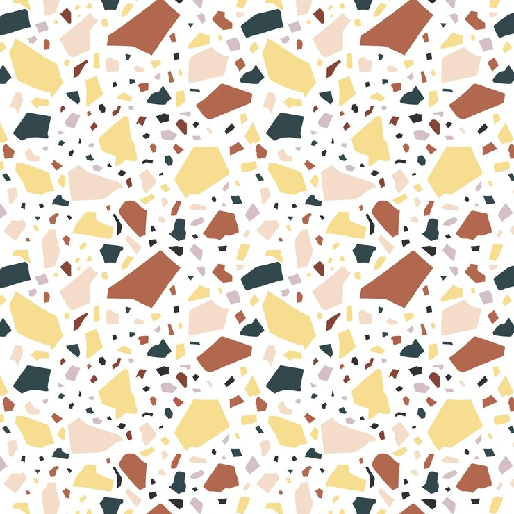 Vector gratuito diseño de patrón de terrazo colorido