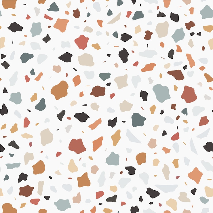 Vector gratuito diseño de patrón de terrazo colorido