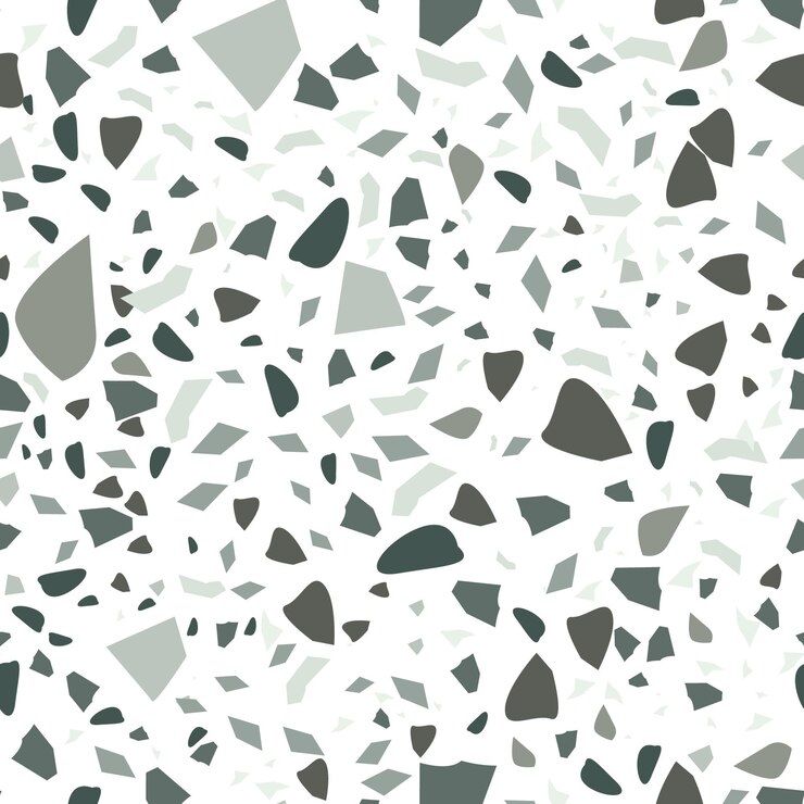 Vector gratuito diseño de patrón de terrazo monocromático