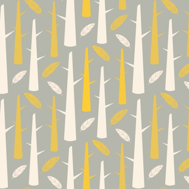 Diseño de patrón de troncos y plumas