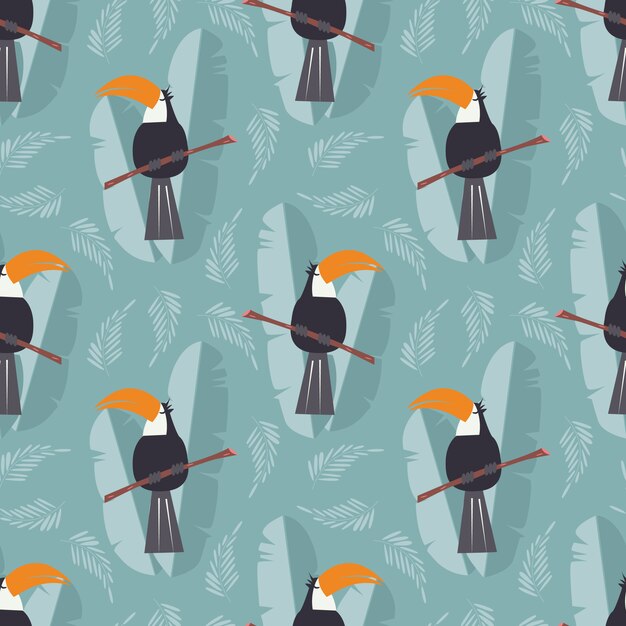 Diseño de patrón de tucanes