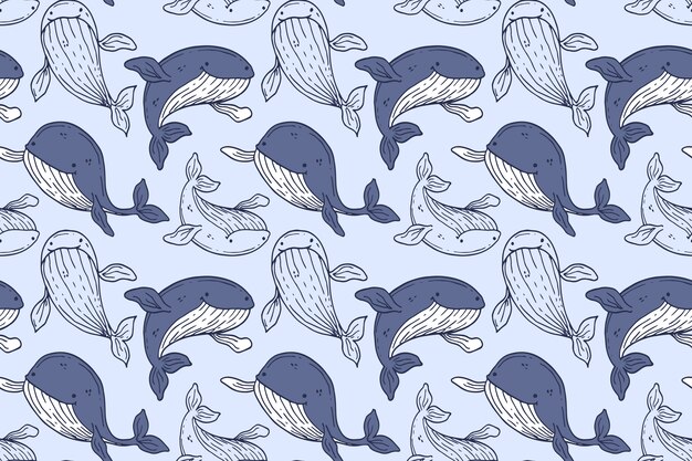 Diseño de patrón de verano dibujado a mano
