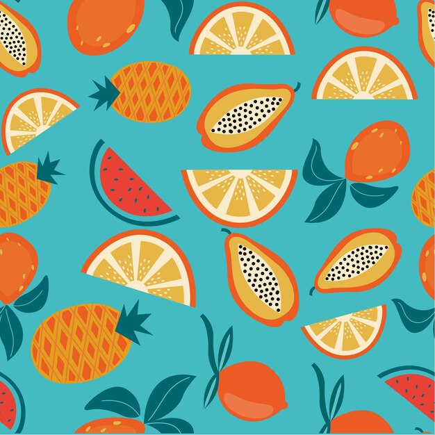 Diseño de patrón de verano plano