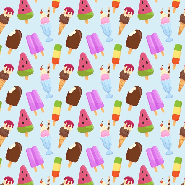Diseño de patrón de verano plano