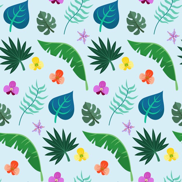 Diseño de patrón de verano plano