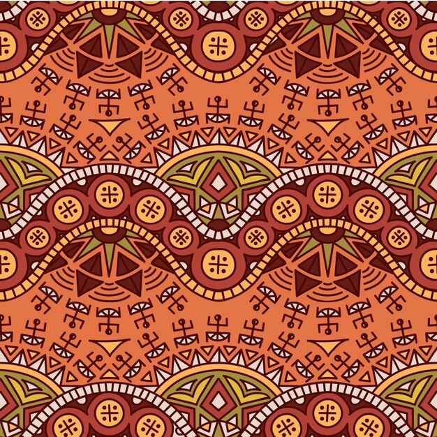 Diseño de patrones africanos dibujados a mano