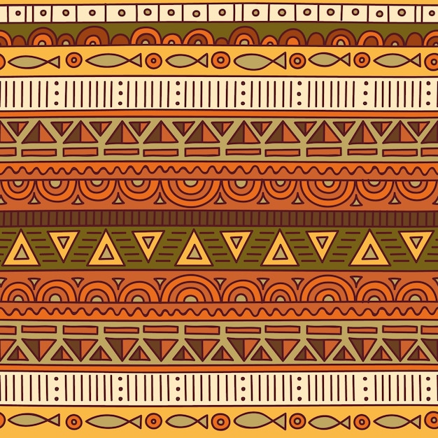 Diseño de patrones africanos dibujados a mano