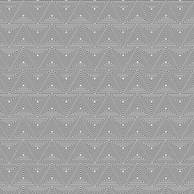 Diseño de patrones en blanco y negro de ilusión óptica abstracta