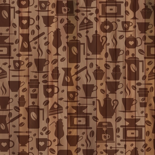 Vector gratuito diseño de patrones de café