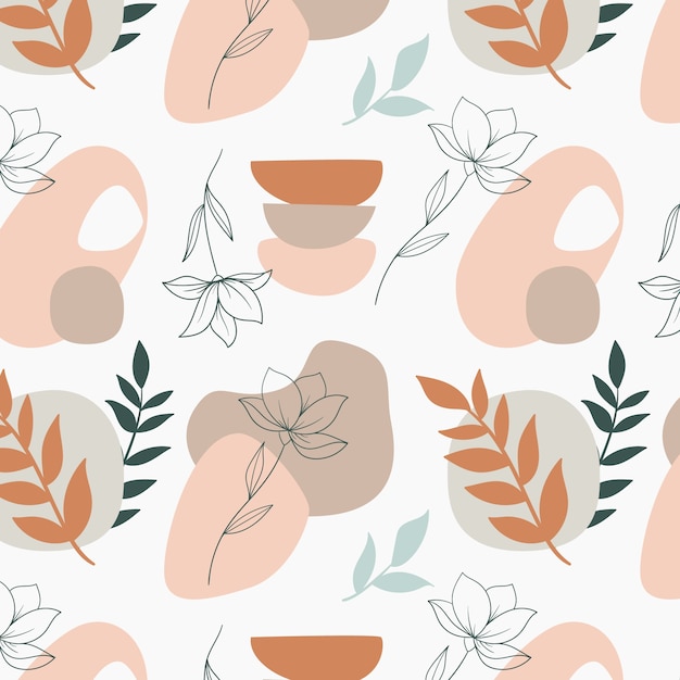 Diseño de patrones de colores apagados dibujados a mano