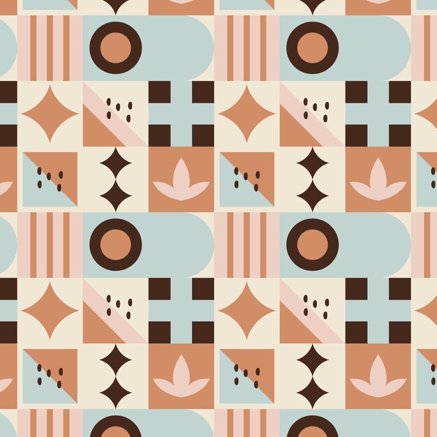 Diseño de patrones de colores apagados dibujados a mano