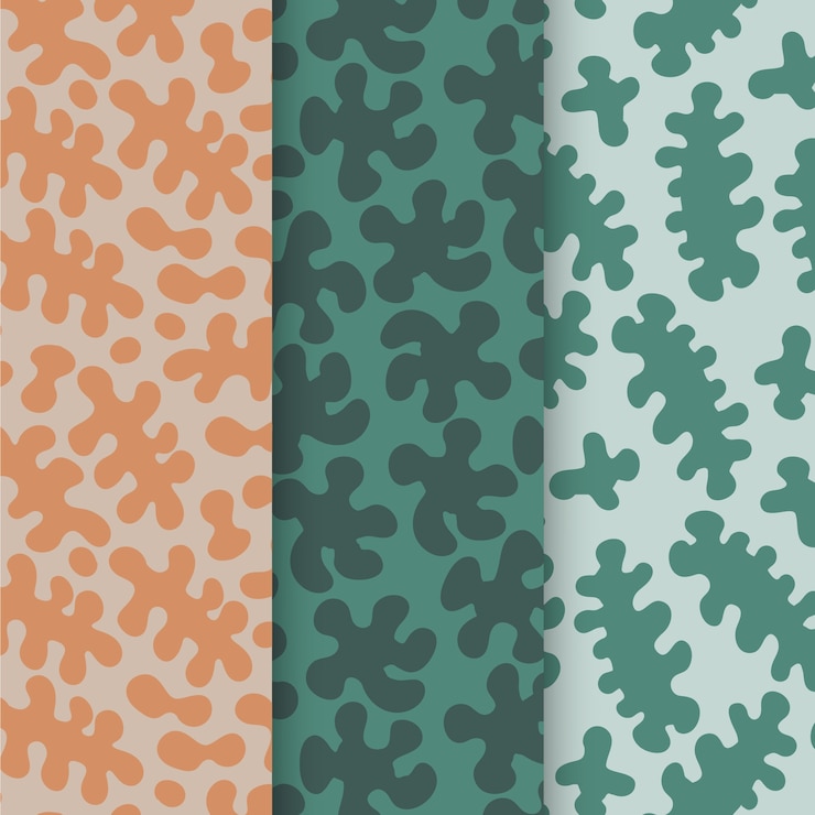 Vector gratuito diseño de patrones de colores apagados dibujados a mano