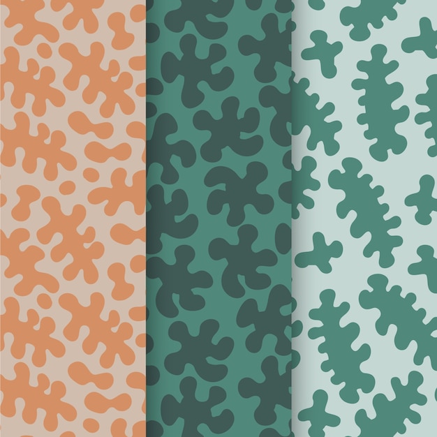 Diseño de patrones de colores apagados dibujados a mano