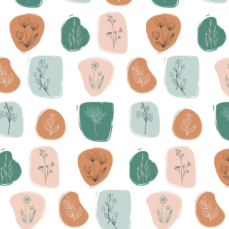 Vector gratuito diseño de patrones de colores apagados dibujados a mano