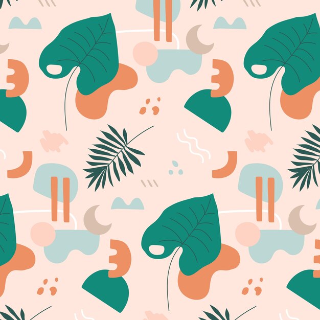 Diseño de patrones de colores apagados dibujados a mano