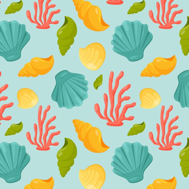 Diseño de patrones dibujados a mano para la temporada de verano.