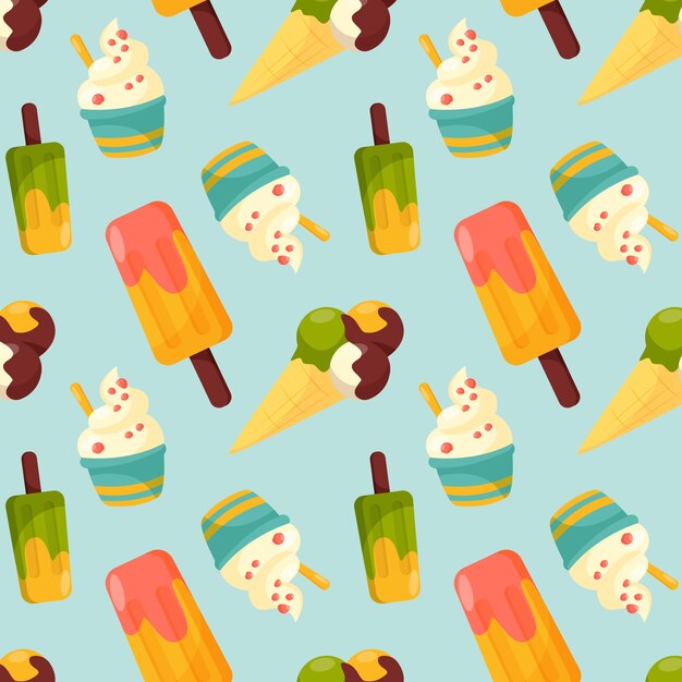 Diseño de patrones dibujados a mano para la temporada de verano.