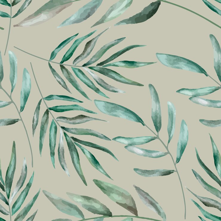 diseño de patrones sin fisuras con hermosas hojas de acuarela