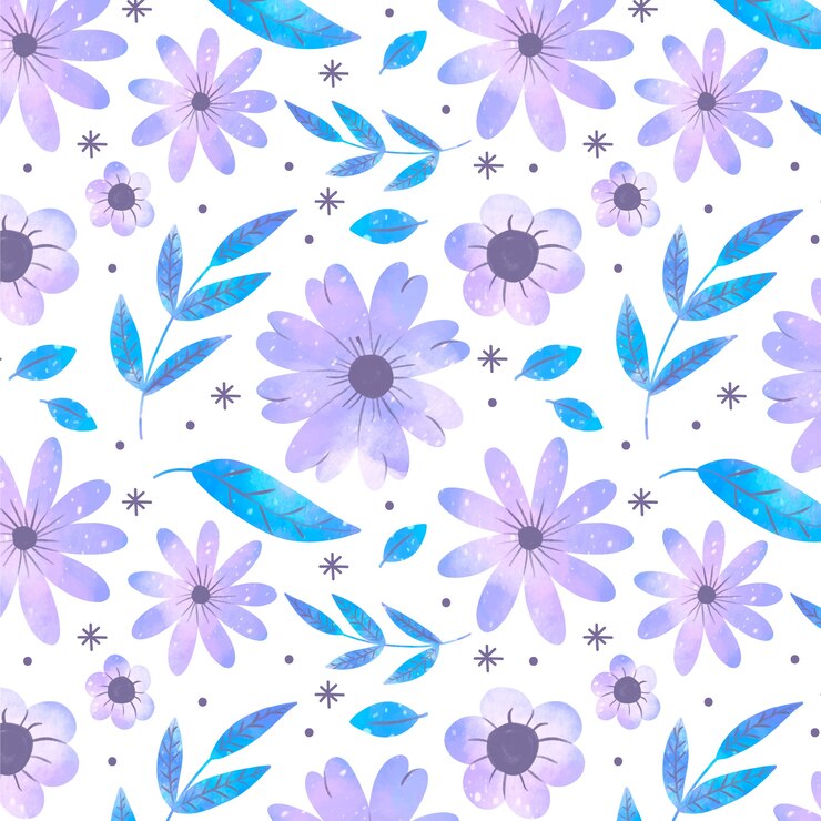 Vector gratuito diseño de patrones florales en acuarela