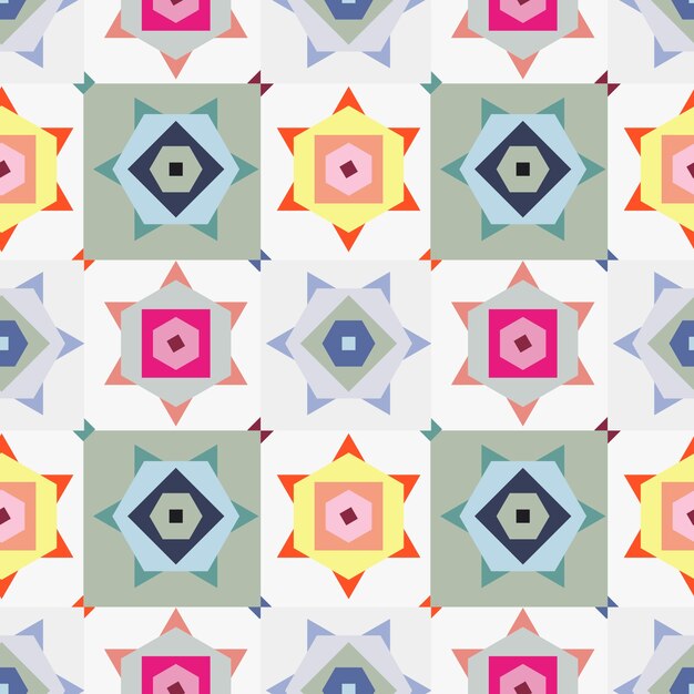 Diseño de patrones geométricos coloridos planos
