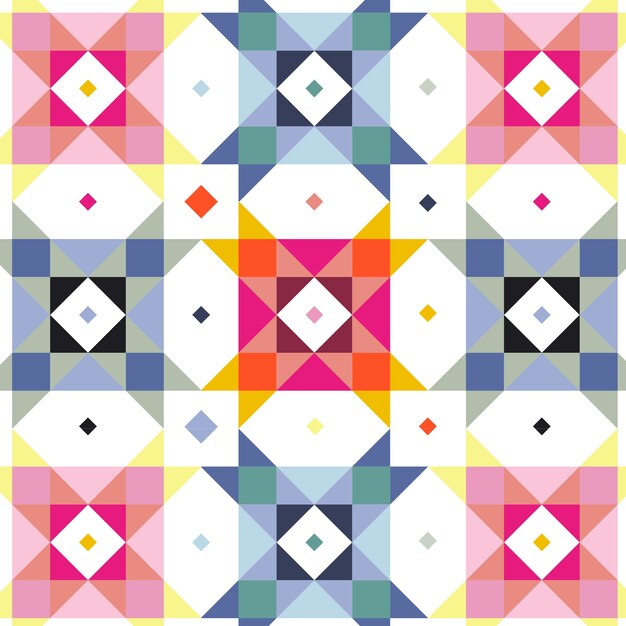 Diseño de patrones geométricos coloridos planos